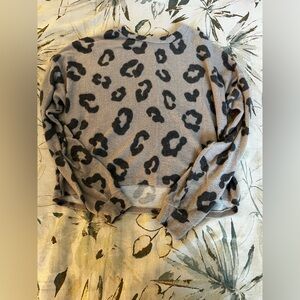 Soft cheetah long sleeve top